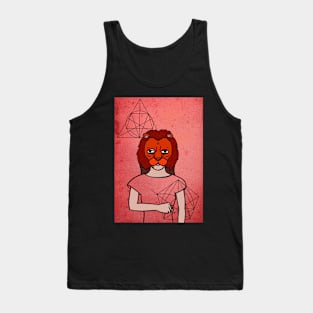 Artistic Digital Collectible - Character with FemaleMask, AnimalEye Color, and DarkSkin on TeePublic Tank Top